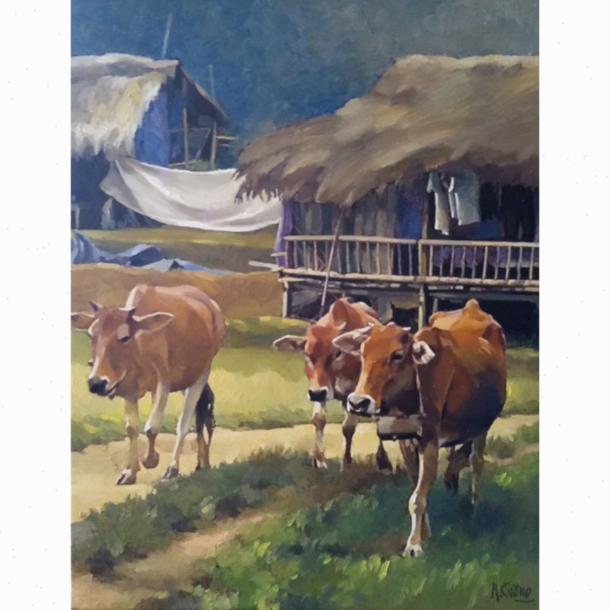 Tranh Sơn Dầu Vùng Cao Đỗ Cường – Độc Đáo Tinh Tế, Kích Thước 90x70 