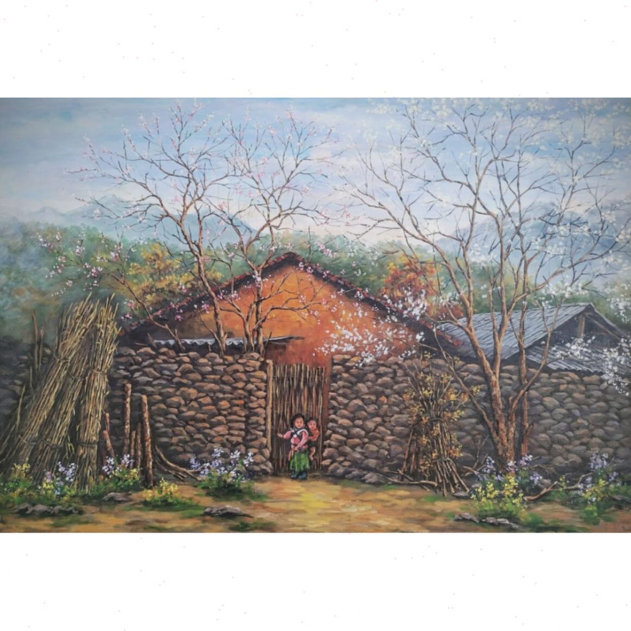Tranh Phong Cảnh Đợi Acrylic Độc Bản 70x100cm Treo Tường Đẹp 