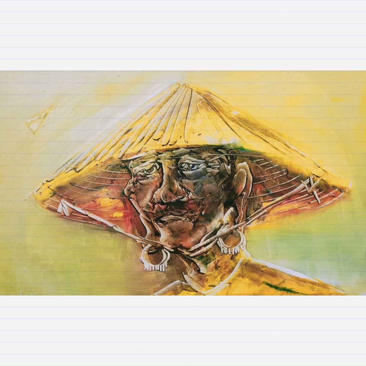 Tranh Phong Cảnh Vùng Cao Già Acrylic 70x50cm độc bản sang trọng 