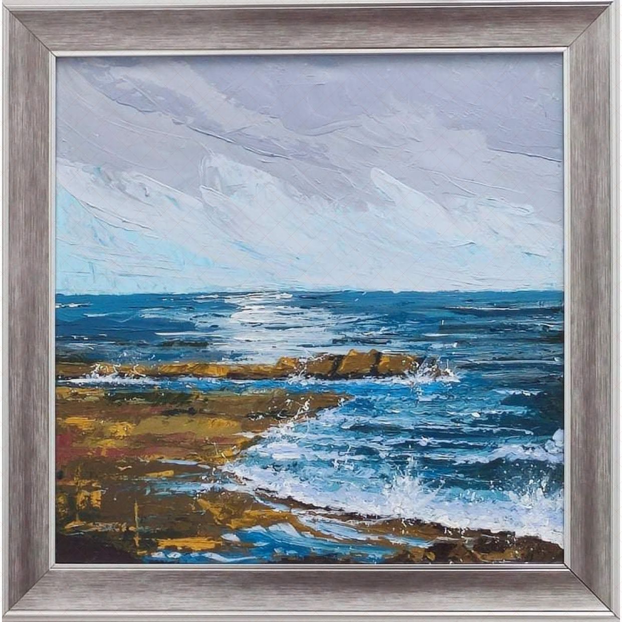 Tranh Phong Cảnh Sau Cơn Giông Acrylic Kích Thước 50x50 độc bản 