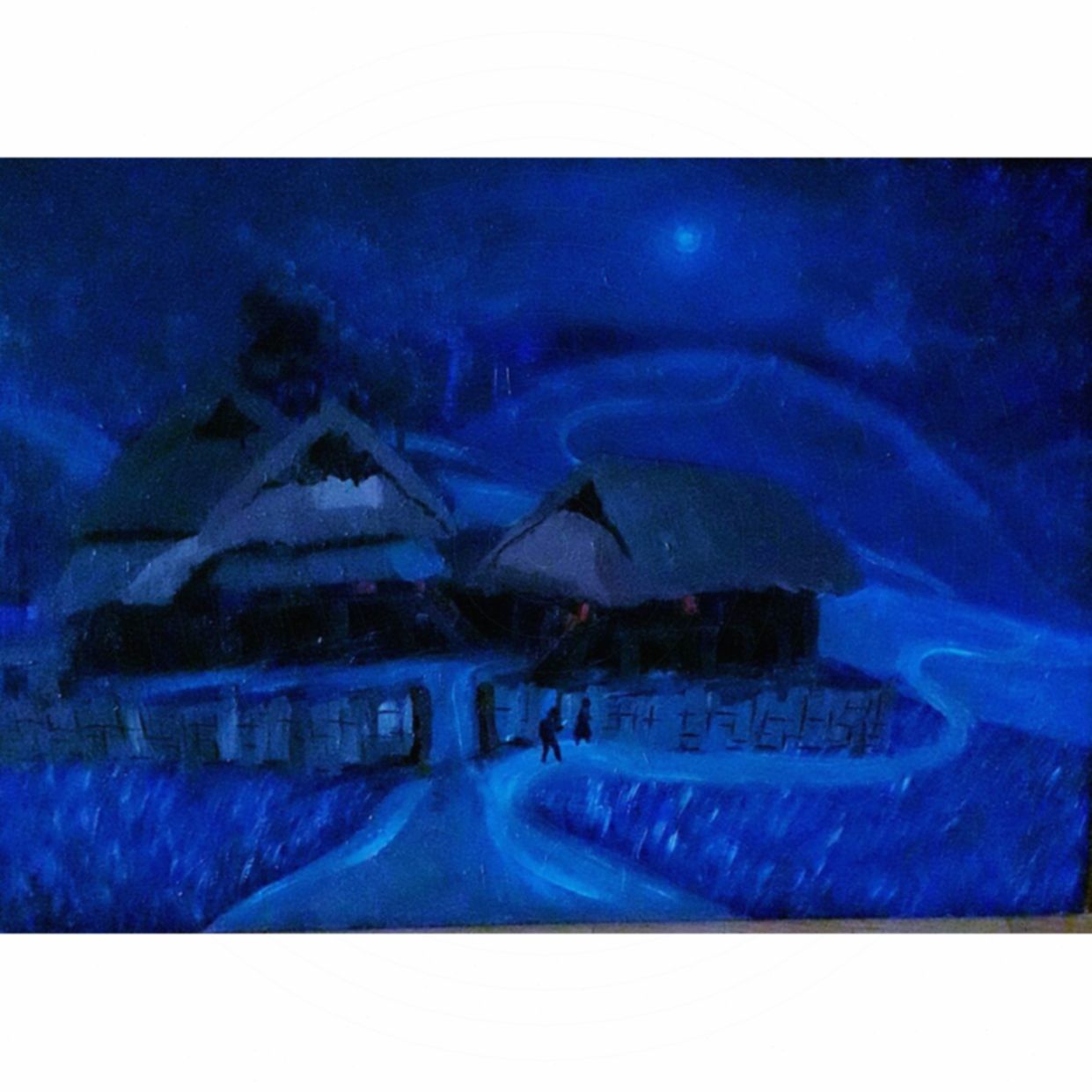 Tranh Phong Cảnh Vùng Cao Trăng độc bản Acrylic 60x80 