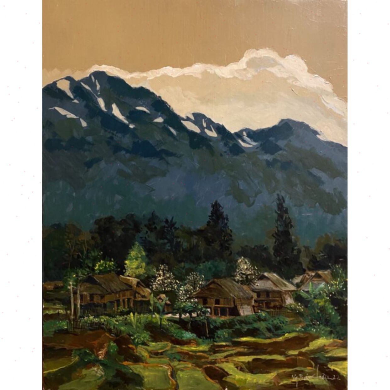 Tranh Sơn Dầu Cổ Tích 70x90cm, Độc Bản, Phù Điêu Đẹp 