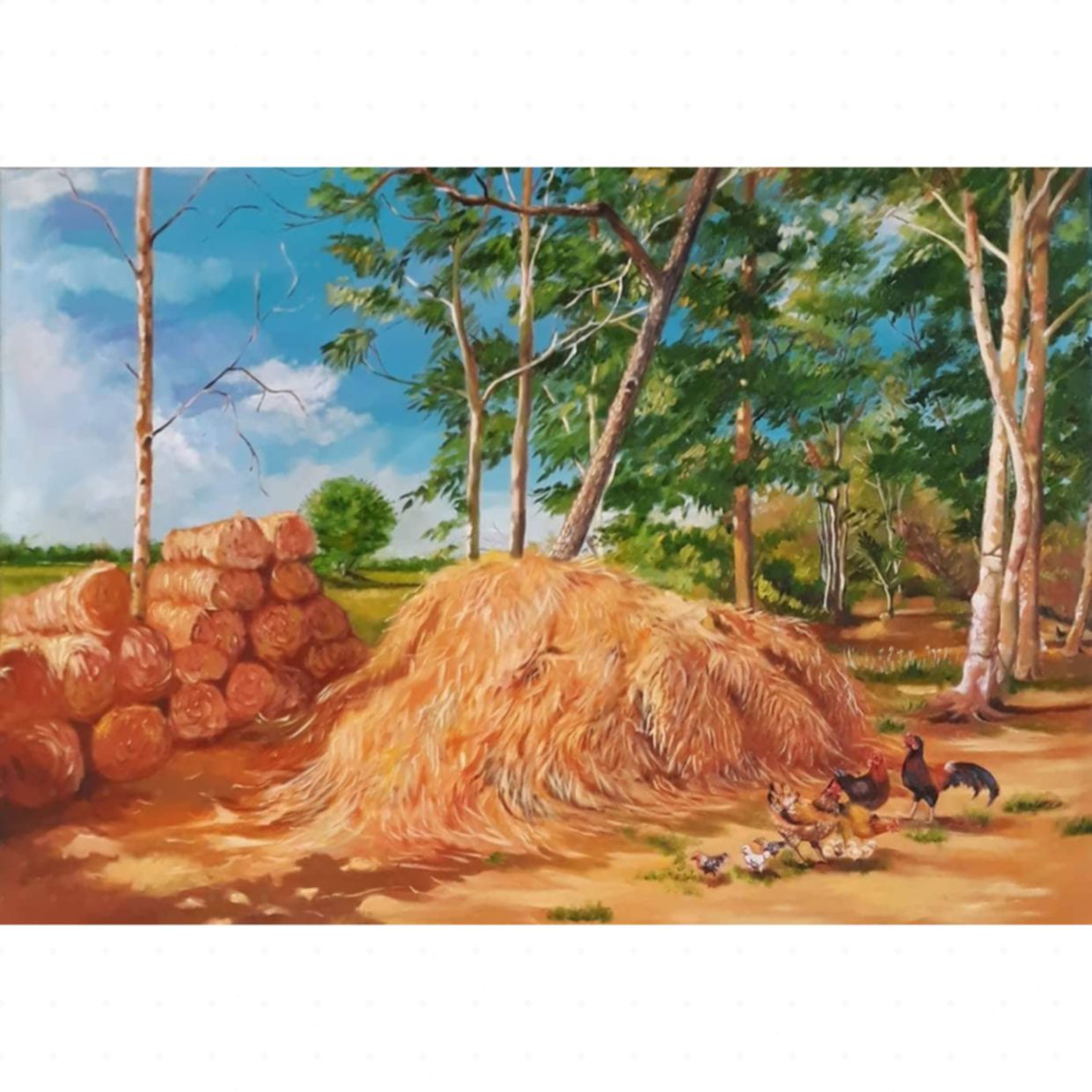 Hoàng Thuấn Tranh Nắng tháng tư tranh sơn dầu độc đáo 