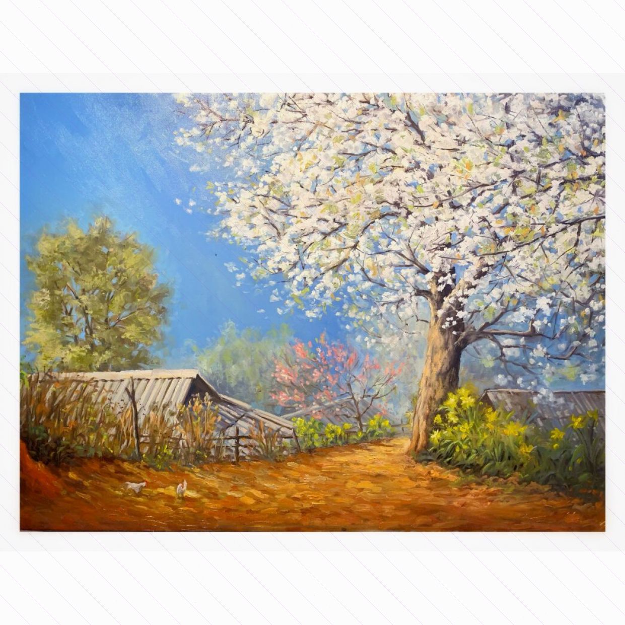 Tranh Sơn Dầu Trưa Vắng 60x90cm Độc Bản Có Giấy Chứng Nhận 