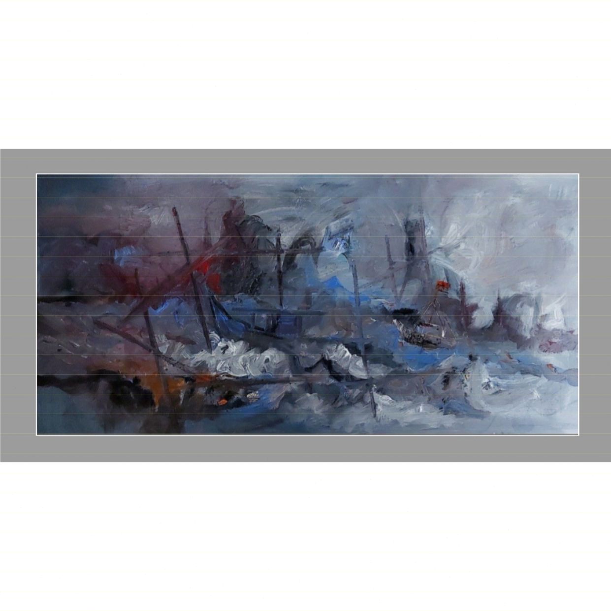 Tranh Phong Cảnh Biển Ra Khơi 80x120cm Acrylic Độc Bản Đẹp 