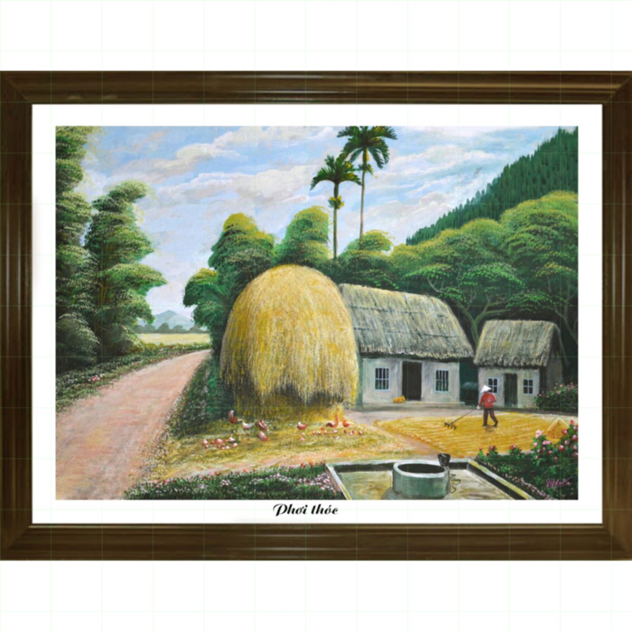 Tranh Phong Cảnh Đồng Quê Sơn Dầu 35x50cm Độc Bản Tác Quyền 