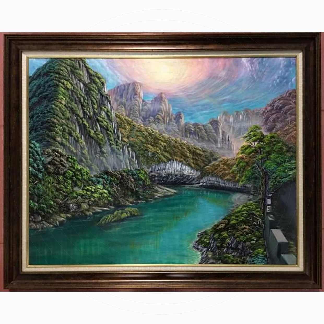 Tranh Vùng Cao Non Cao Acrylic 90x70 Sang Trọng Trang Trí 