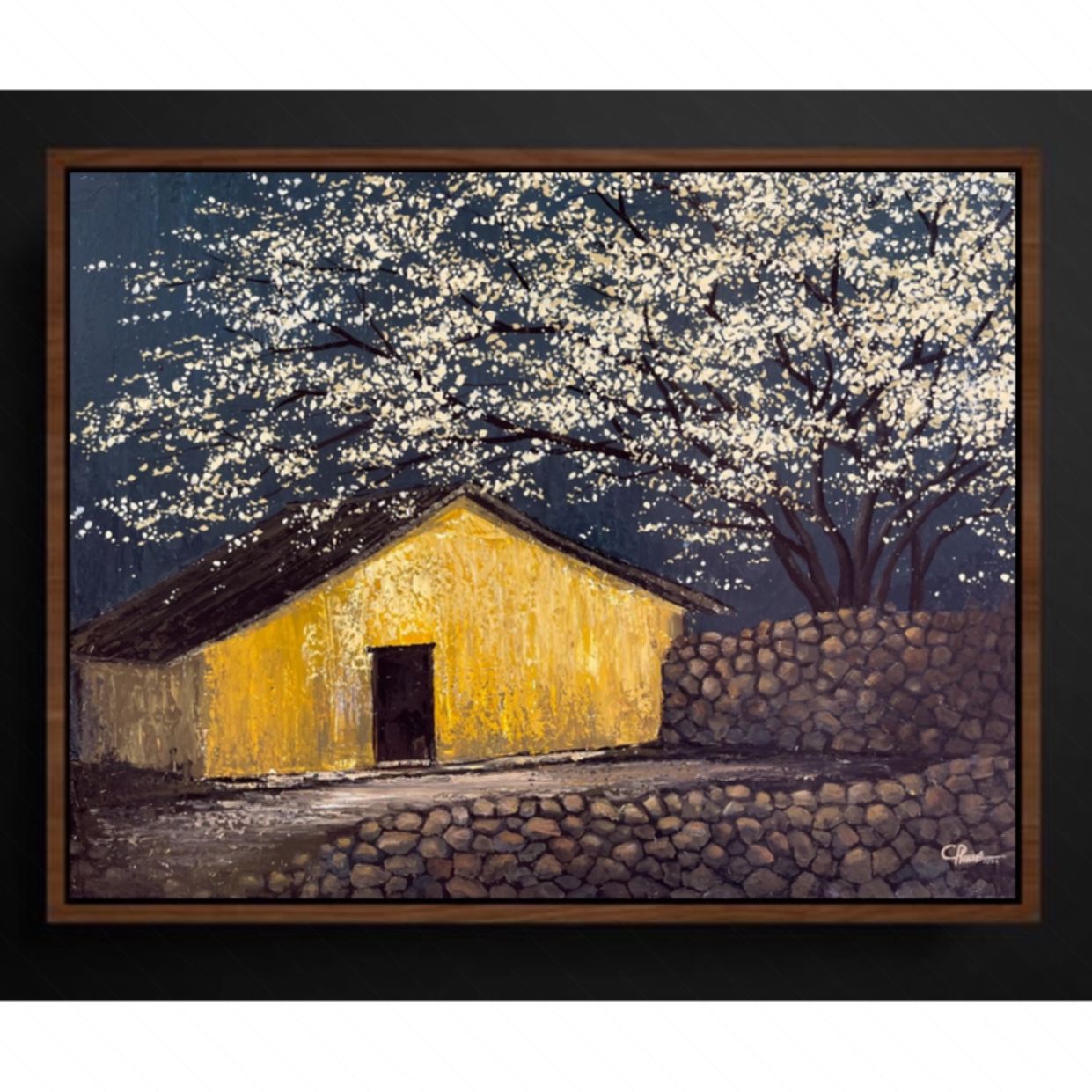 Tranh Phong Cảnh Tây Bắc Vùng Cao Sớm Acrylic Độc Bản 60x80cm 