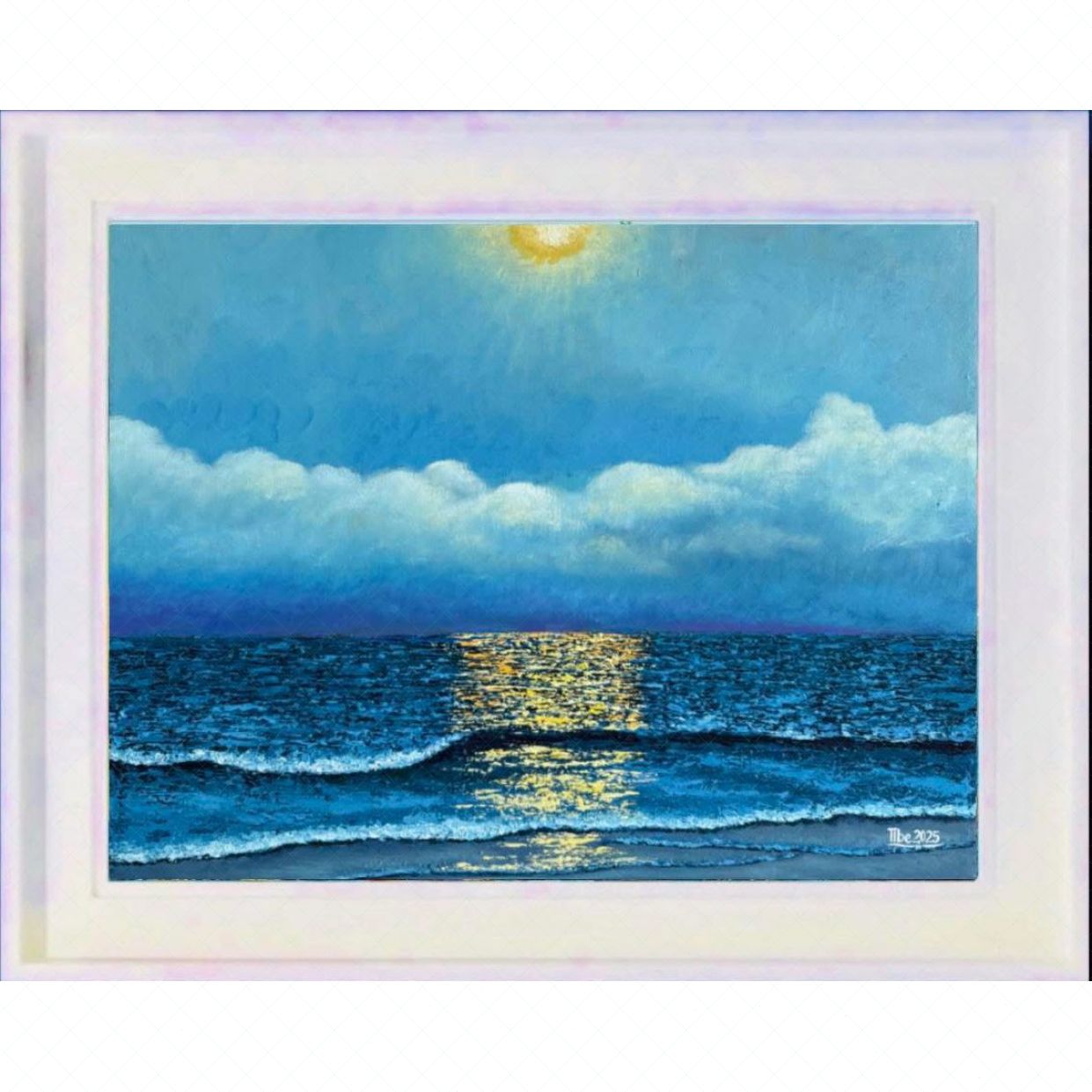 Tranh Phong Cảnh Biển đẹp chất liệu Acrylic, kích thước 70x90cm 