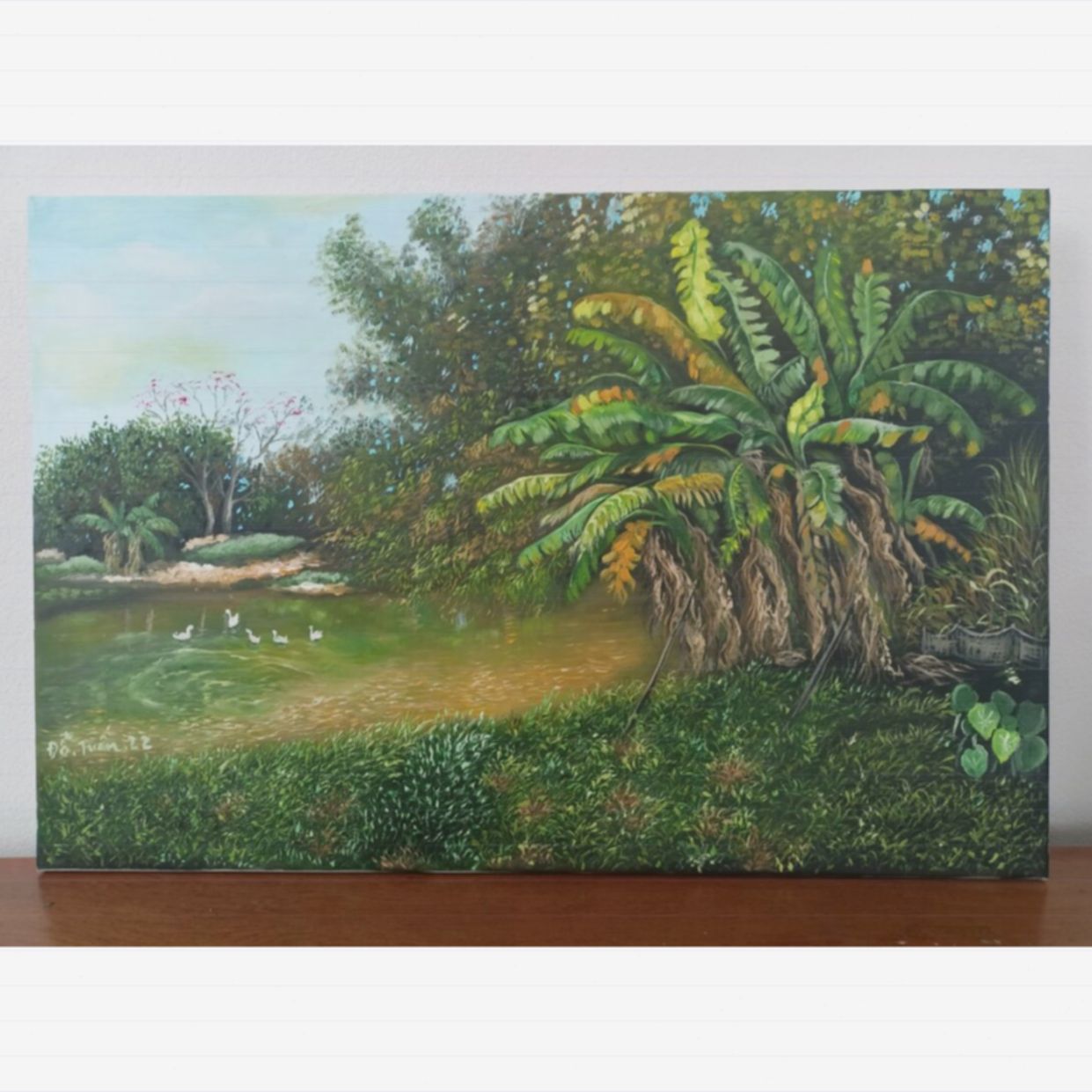 Tranh Sơn Dầu Góc Quê 2 40x60cm Sơn Dầu Trên Toan Hàn Quốc 