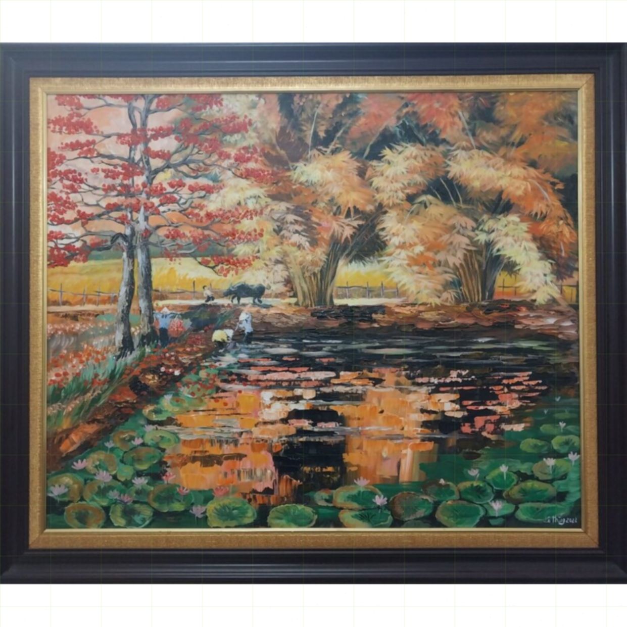 Tranh Phong Cảnh Đồng Quê Vào Hạ 3 Acrylic 90x110cm Tác Quyền 