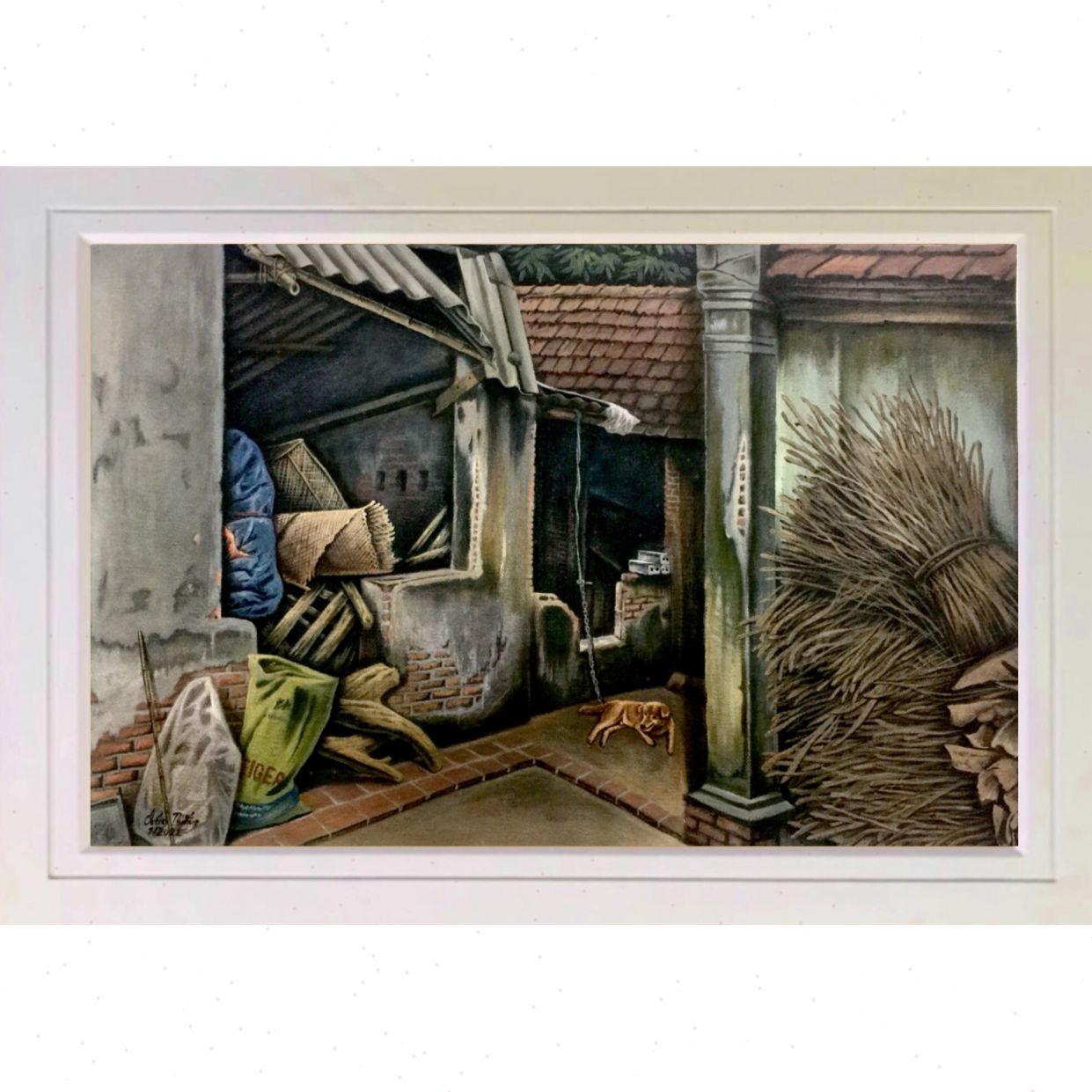 Tranh Phong Cảnh Đồng Quê Acrylic Cao Cấp 50x78cm Tinh Tế Độc Bản 