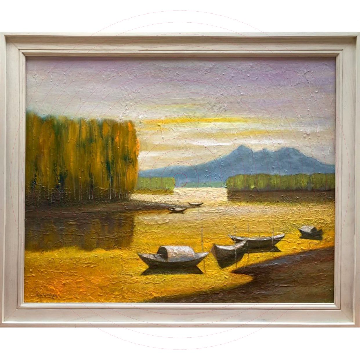 Tranh Sơn Dầu Ba Vì Non Nước 80x100 Độc Bản Chất Lượng Cao 