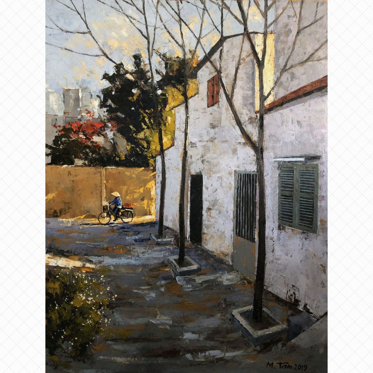 Tranh sơn dầu Minh Tâm Sáng Mùa Hạ 60x80cm – Tặng Quà Độc Đáo 