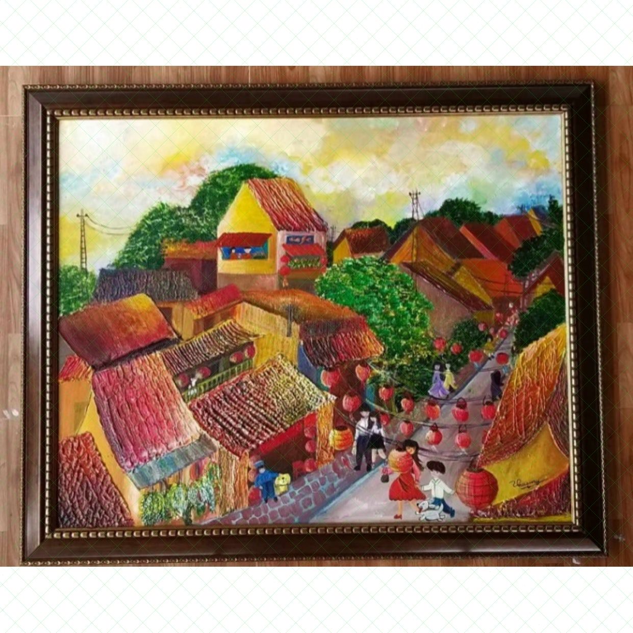 Tranh Phố Cổ Acrylic Tranh Canvas Độc Bản Giá Tốt Mua Ngay 