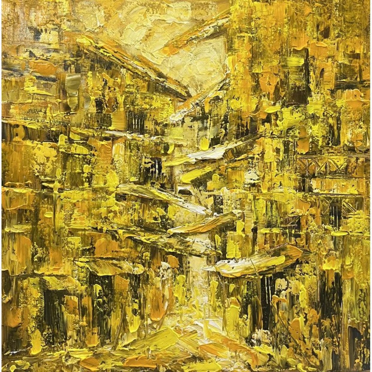 Tranh Phong Cảnh Mùa Hạ Đẹp Kích Thước 80x80cm Tặng Quà 