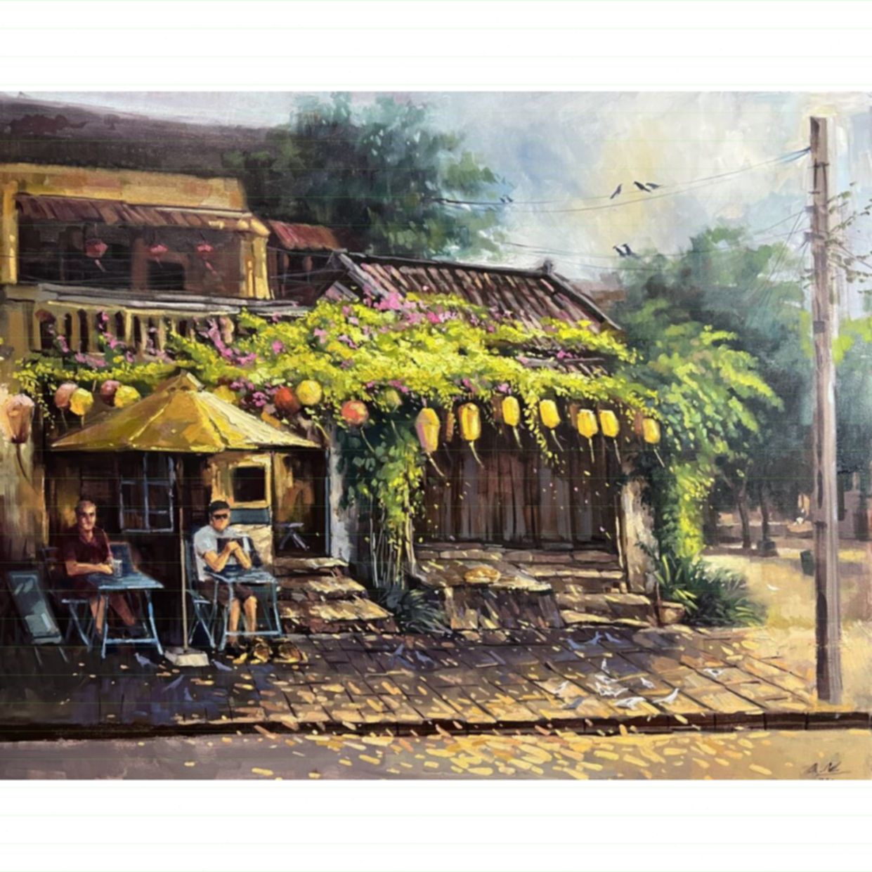 Tranh Ngõ Nhỏ Hội An Sơn Dầu 80x100cm Độc Bản Sáng Tạo 