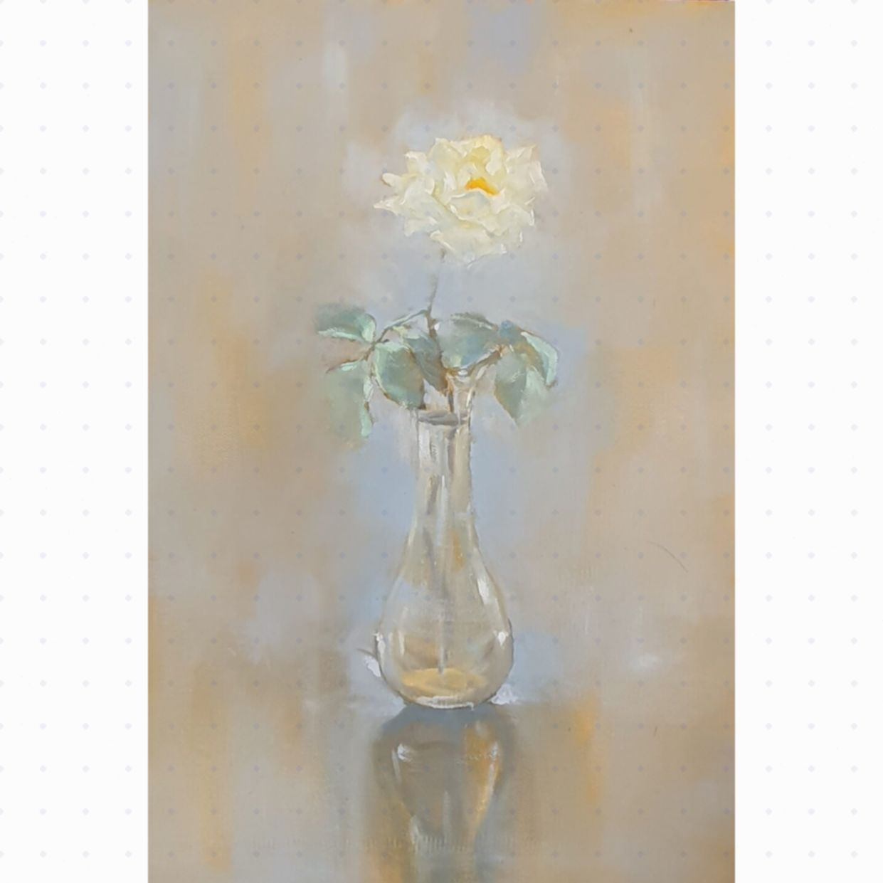 Tranh hoa tĩnh vật đẹp sơn dầu 40x60cm bản quyền chính hãng 
