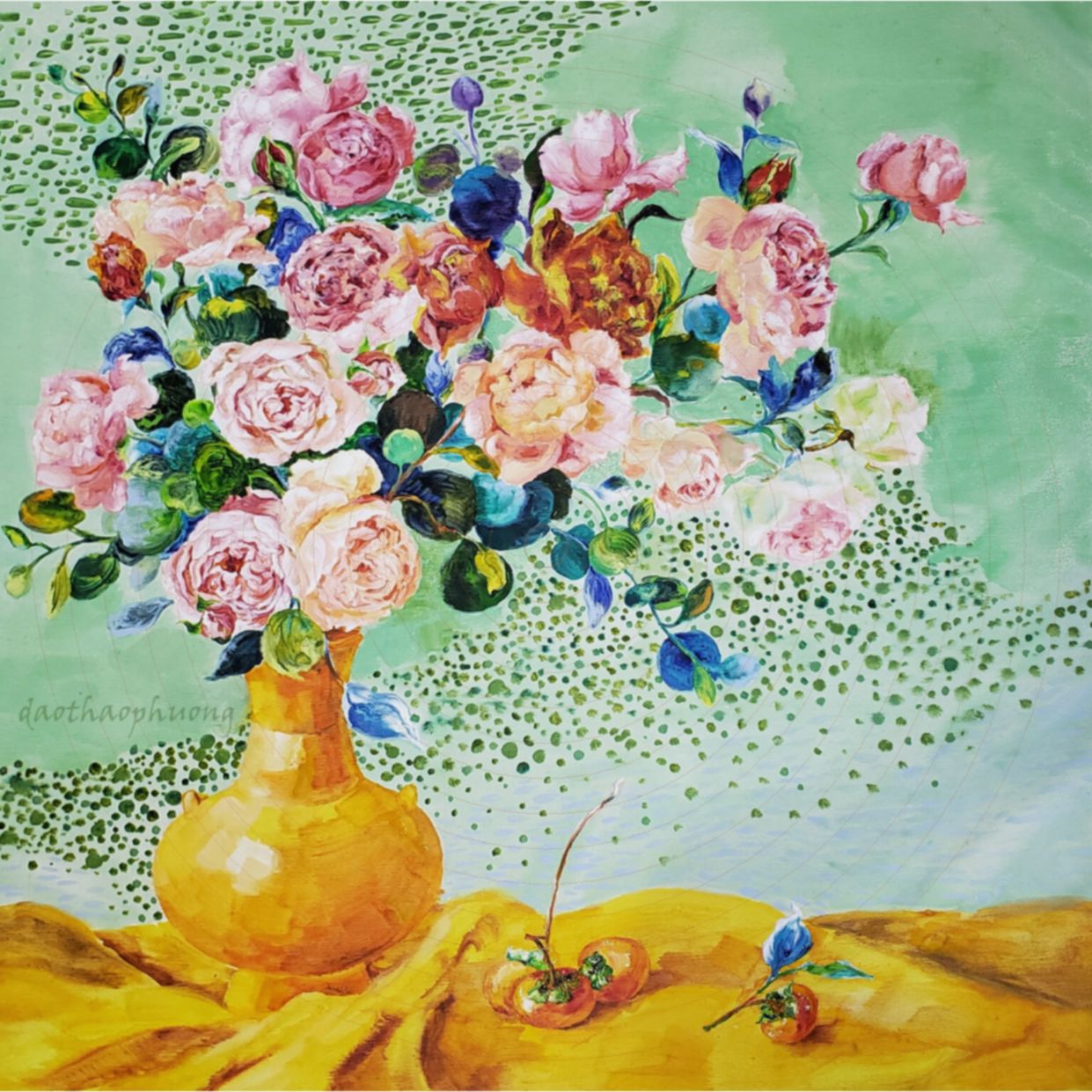 Tranh Hoa Hồng Acrylic Độc Bản Sang Trọng Tinh Tế 