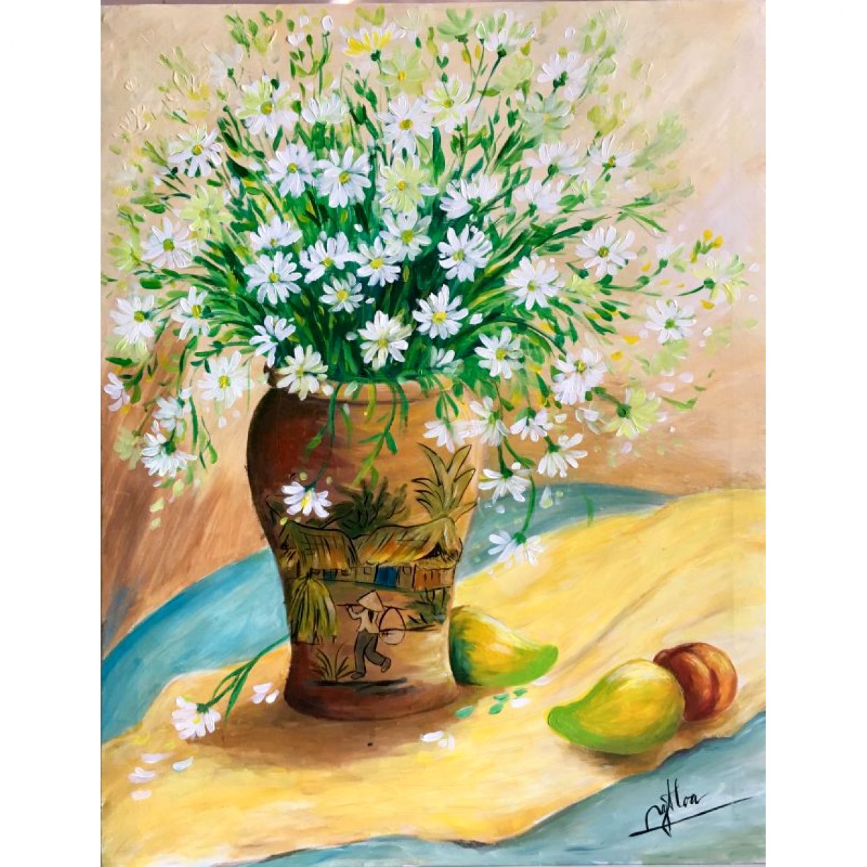 Tranh Tĩnh Vật Acrylic 70x90cm Sáng Tạo Họa Sĩ Độc Quyền 