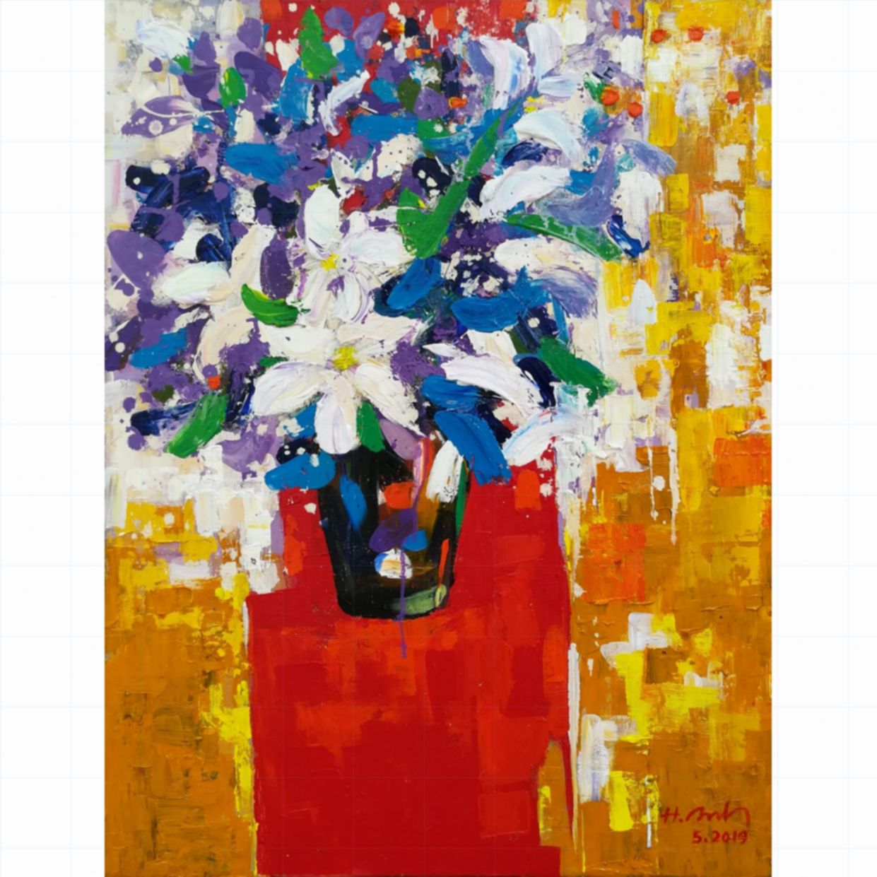 Tranh tĩnh vật Hoàng Anh Acrylic đẹp 70x90cm mua ngay 