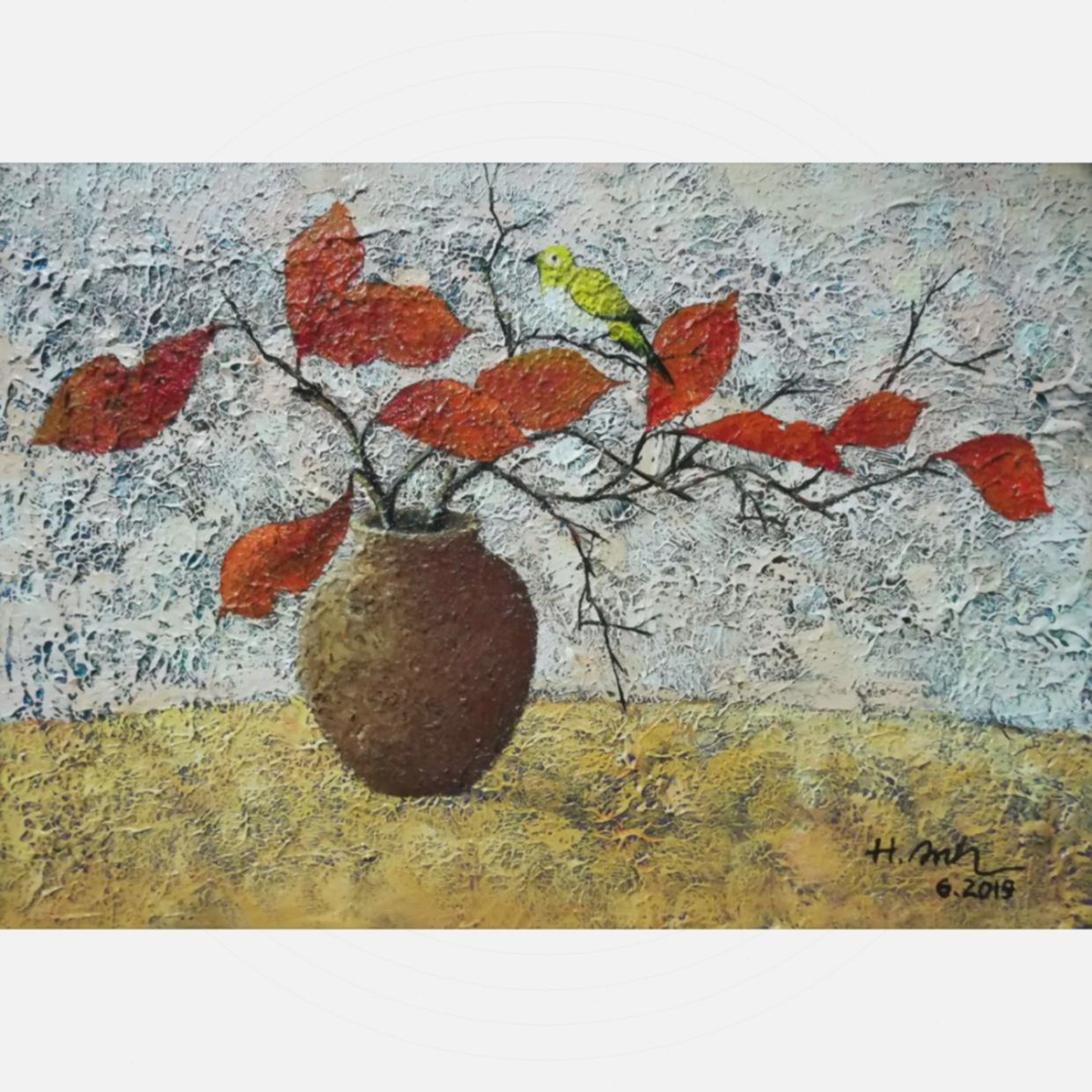 Tranh Sơn Dầu Thu Xưa Acrylic 50x70cm Độc Bản Họa Sĩ 