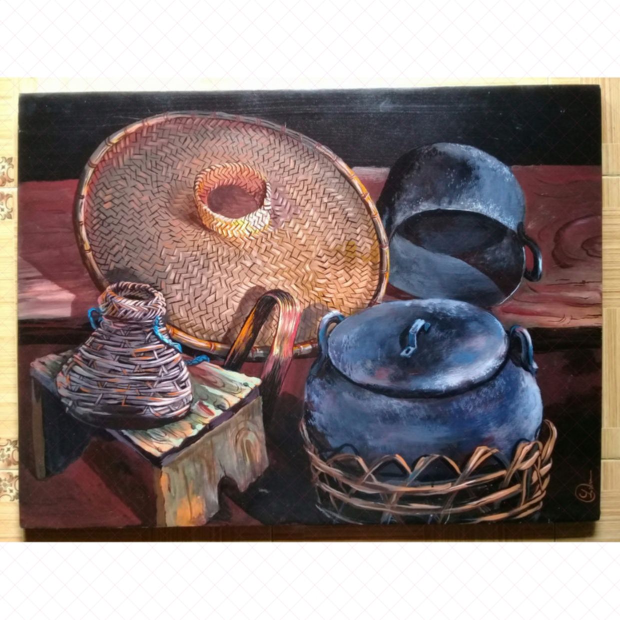 Tranh Lý Dược Tĩnh Vật Acrylic 60x80cm Sang Trọng Giá Tốt 