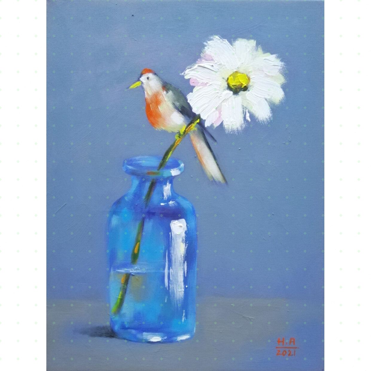 Tranh Tĩnh Vật Sơn Dầu Acrylic Kích Thước 30x40cm Độc Bản 