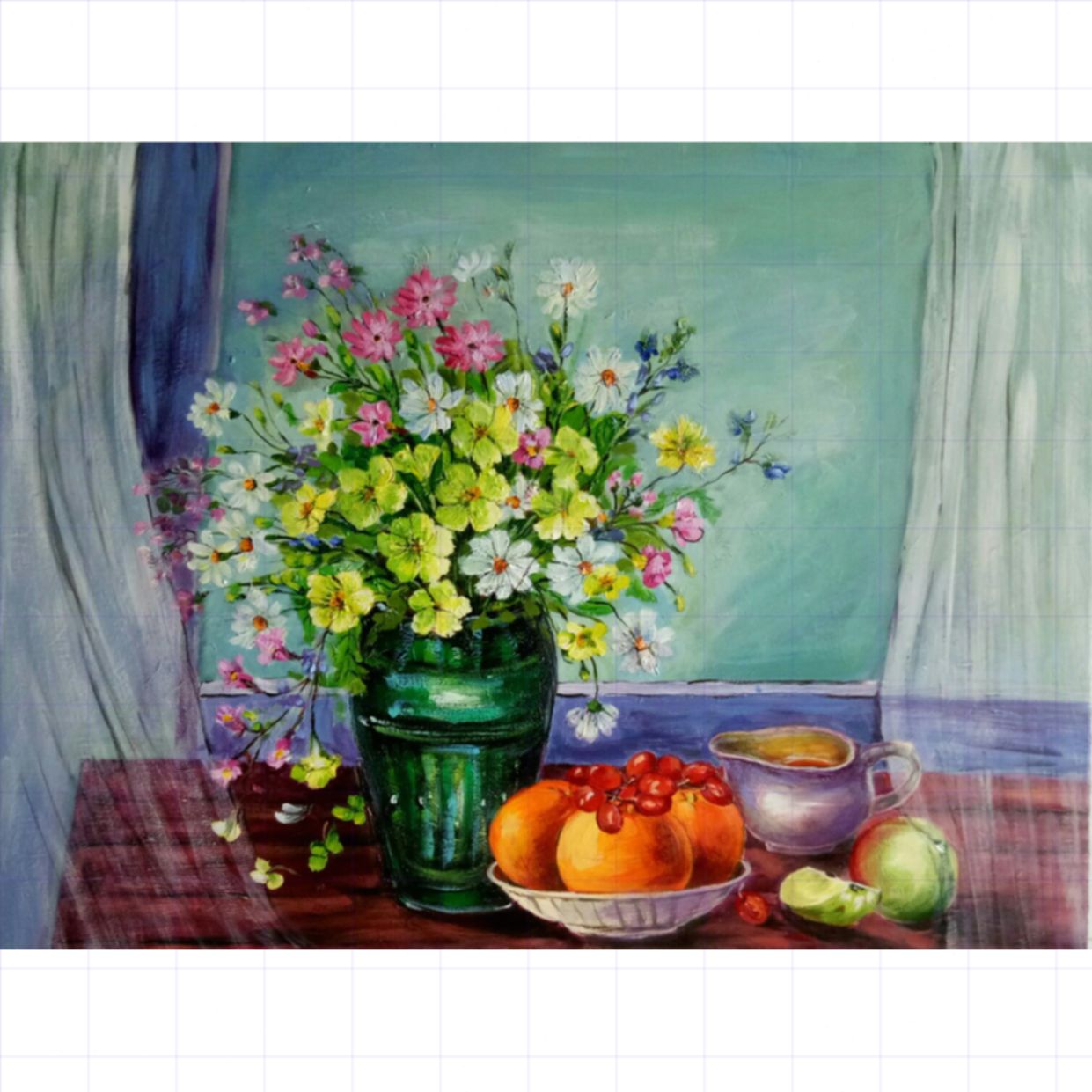 Tranh Tĩnh Vật Hương Thu Acrylic 60x80cm Độc Bản Chất Lượng Cao 