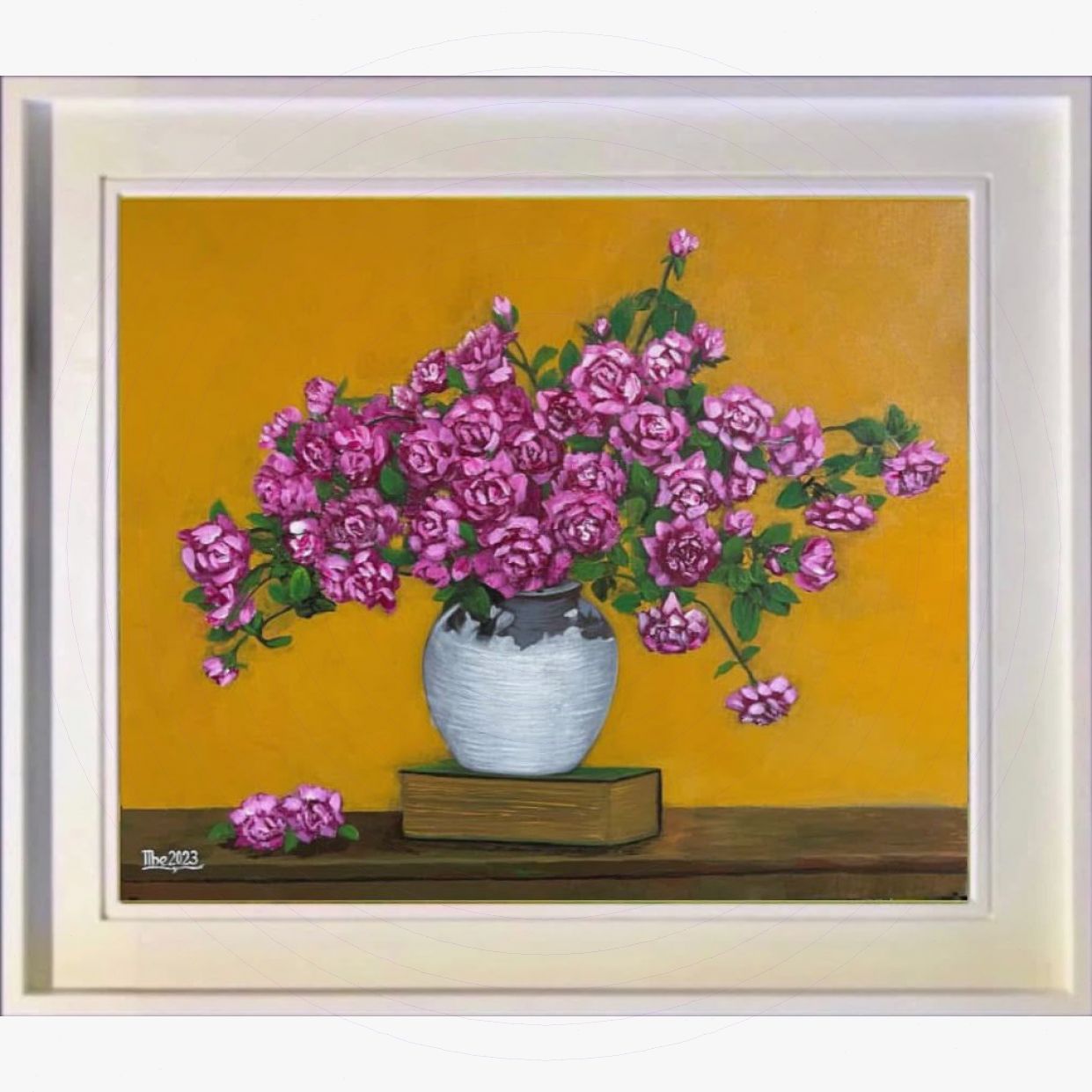 Tranh Hoa Hồng Tình Yêu Acrylic 60x70 Độc Quyền Họa Sĩ 