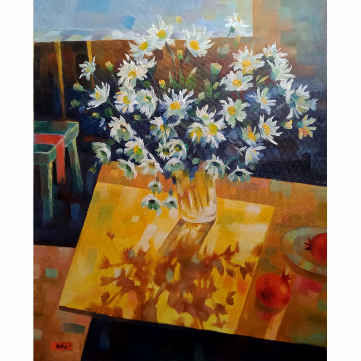 Tranh Sơn Dầu Bóng Nắng Kích Thước 40x50cm Độc Bản Họa Sĩ 