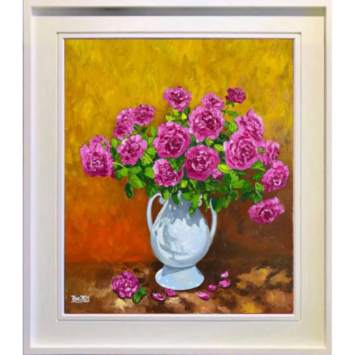 Tranh Hoa Hồng Acrylic 60x70cm Tình Yêu Độc Bản Sang Trọng 