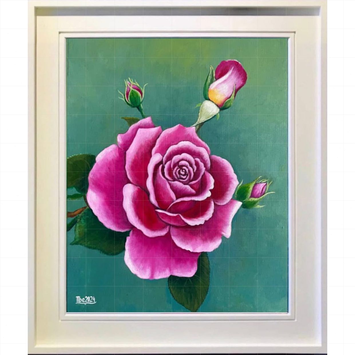 Tranh hoa hồng Rose độc bản chất liệu acrylic 60x70 đẹp 