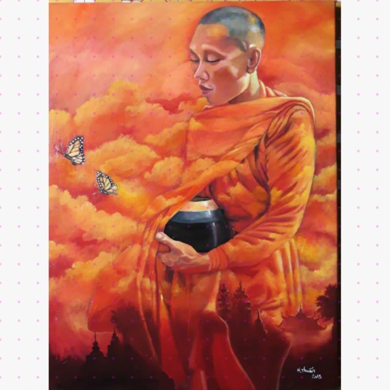 Tranh sơn dầu Hoàng Thuấn - Tác phẩm độc đáo 60x80cm, 2018 
