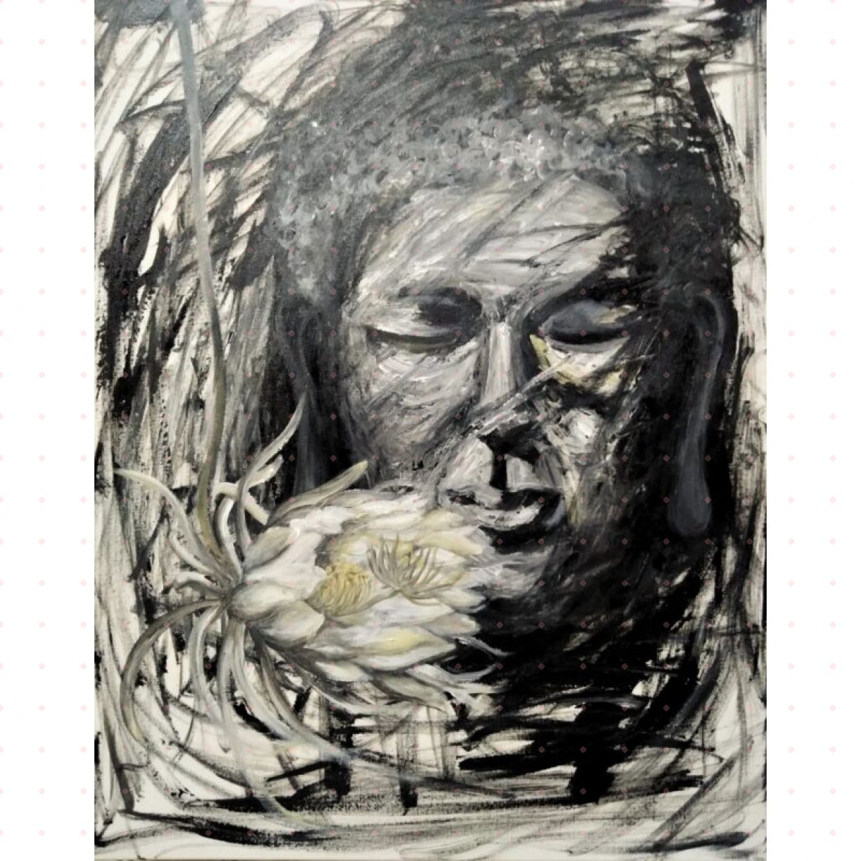 Tranh Phật Giáo Tĩnh Tâm Acrylic Toan 60x75cm Sang Trọng 