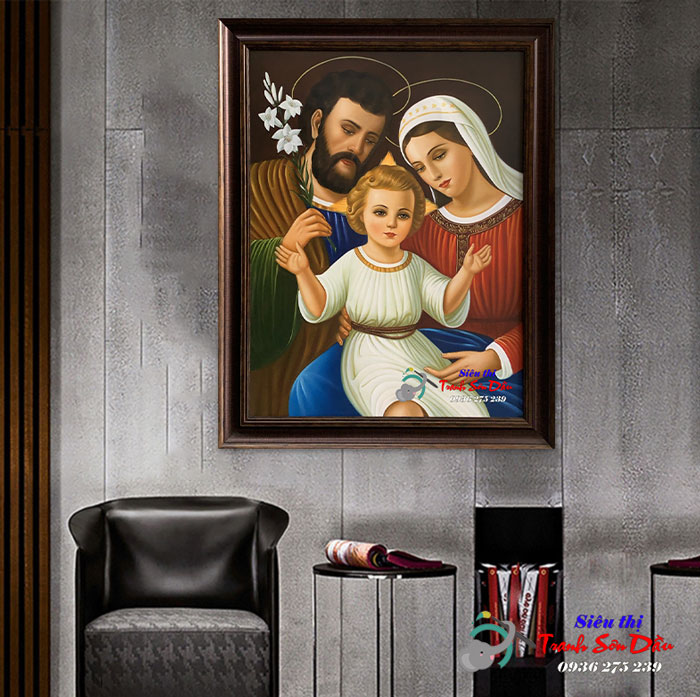 Tranh gia đình tháng gia STT124 đẹp chuẩn nét Tặng khung nhanh