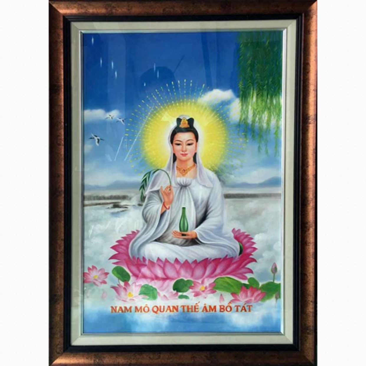 Tranh Sơn Dầu Phật Bà Quan Âm TP066 Đẹp Giá Tốt 