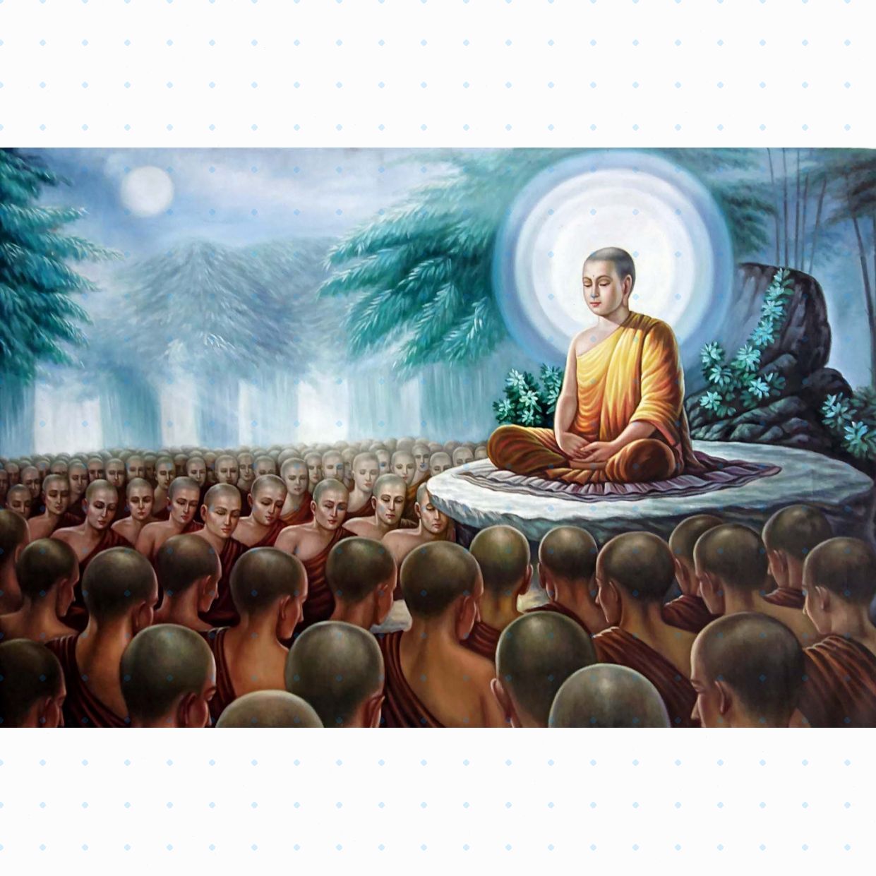 Tranh sơn dầu Bổn Sư Thích Ca TP054 tranh treo tường đẹp giá tốt 