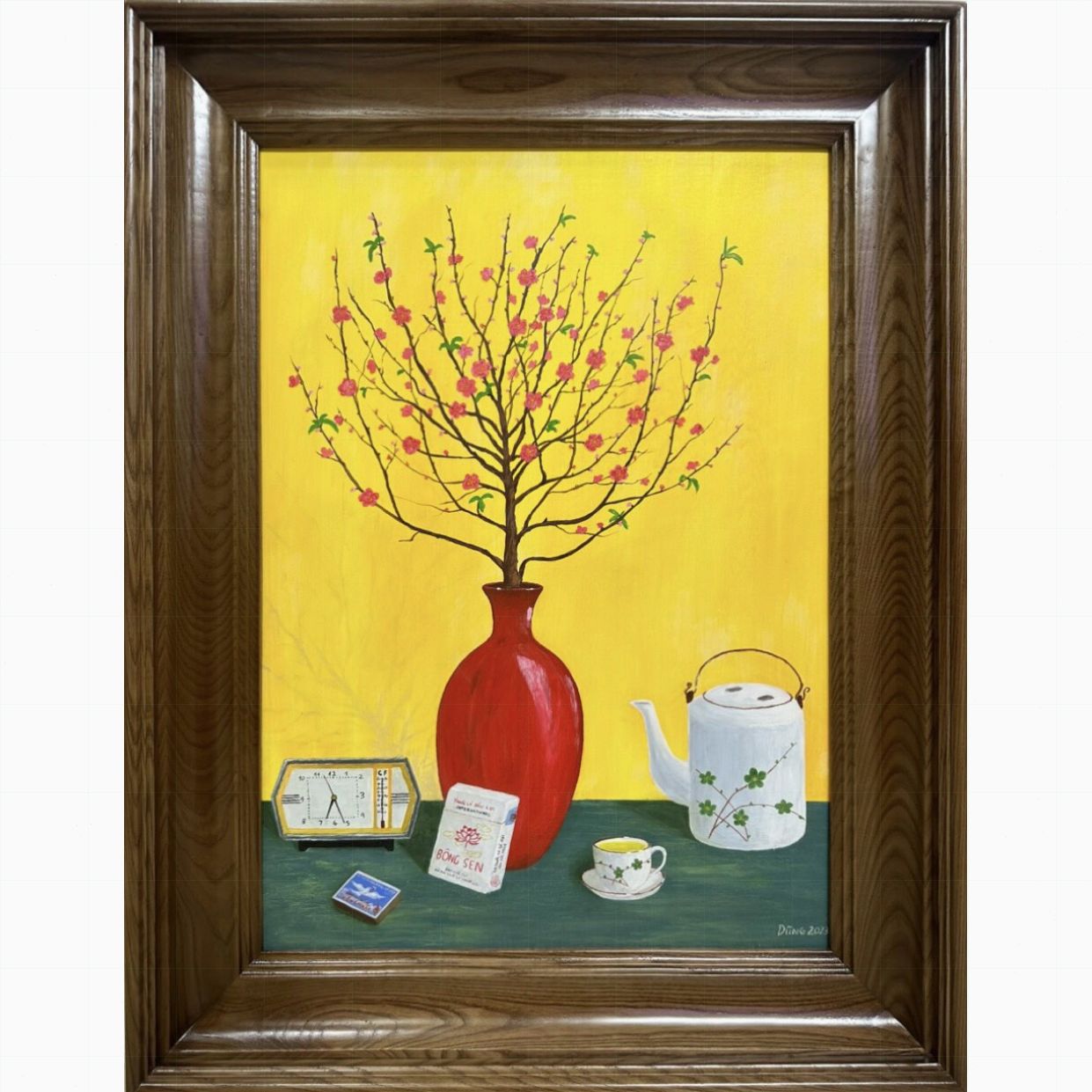 Tranh Hoa Ký Ức Sơn Dầu 50x70cm Độc Bản Có Giấy Phép 