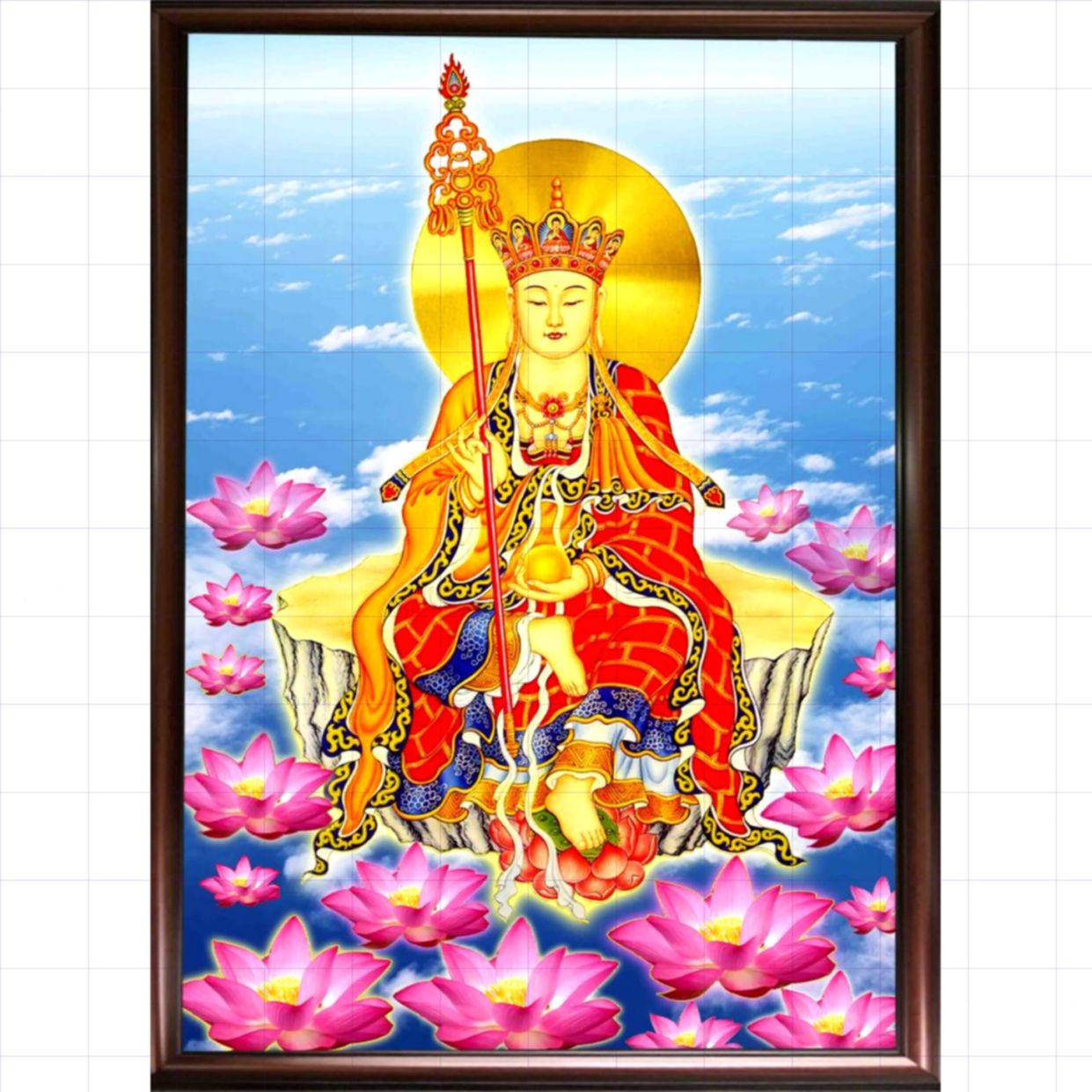 Tranh Địa Tạng Bồ Tát TP053 chất lượng sơn dầu, mua ngay 