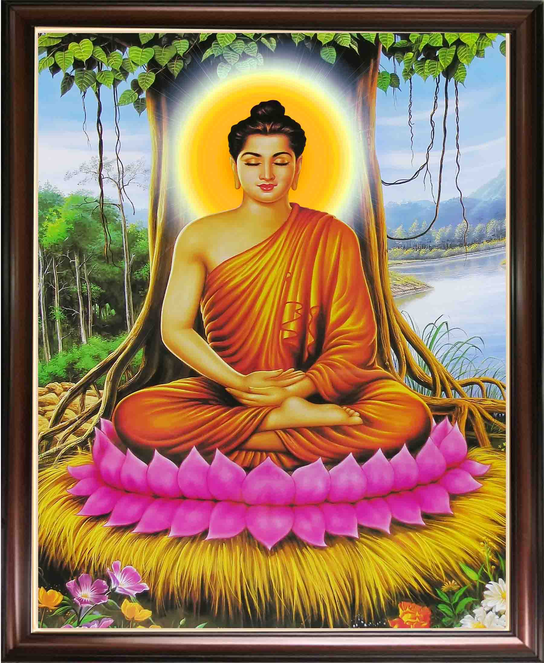 Tranh Bổn sư thích ca TP048 chất lượng cao, tranh vẽ tay, đặt ngay