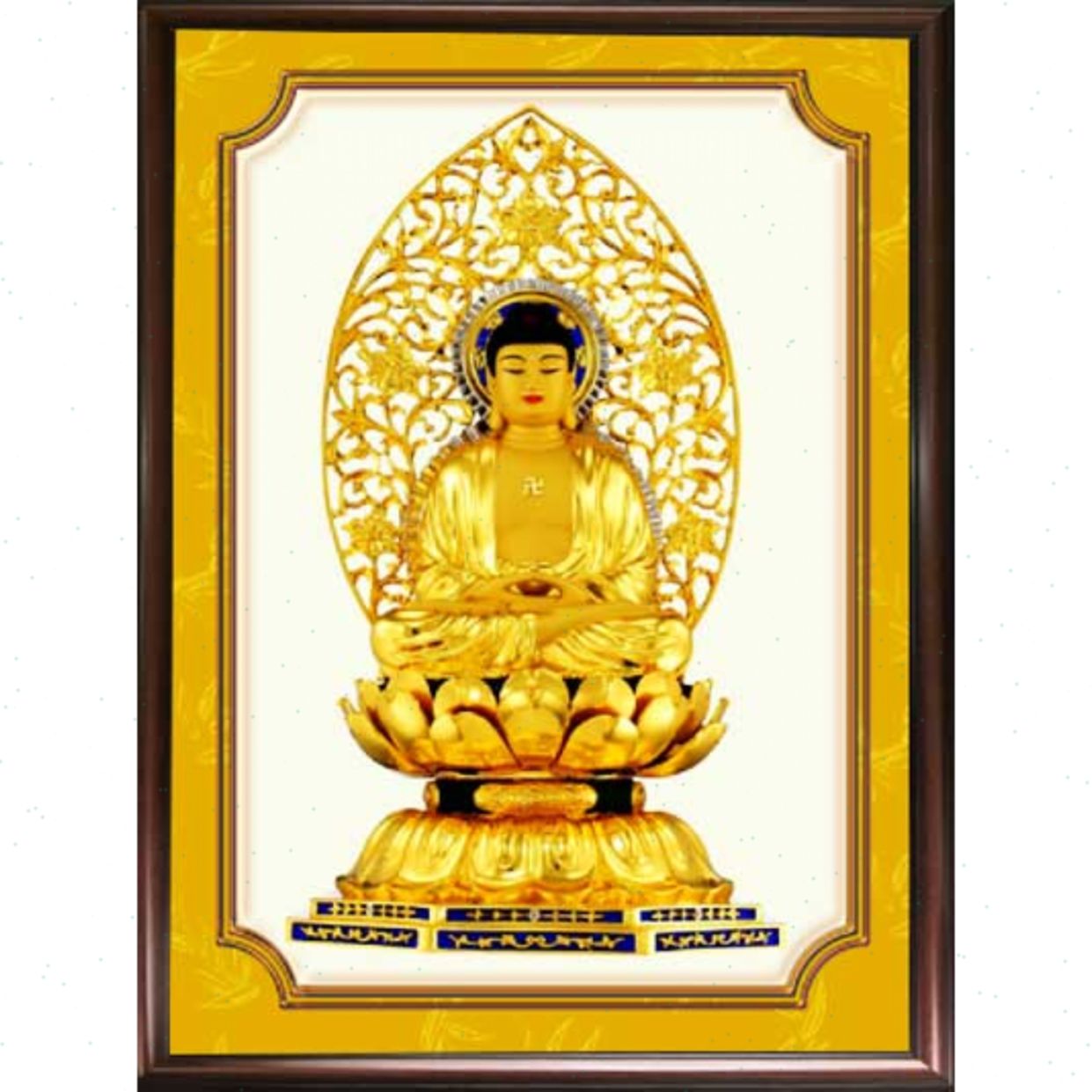 Tranh A Di Đà Phật ngồi sơn dầu đẹp tp043 Minh Hưng 