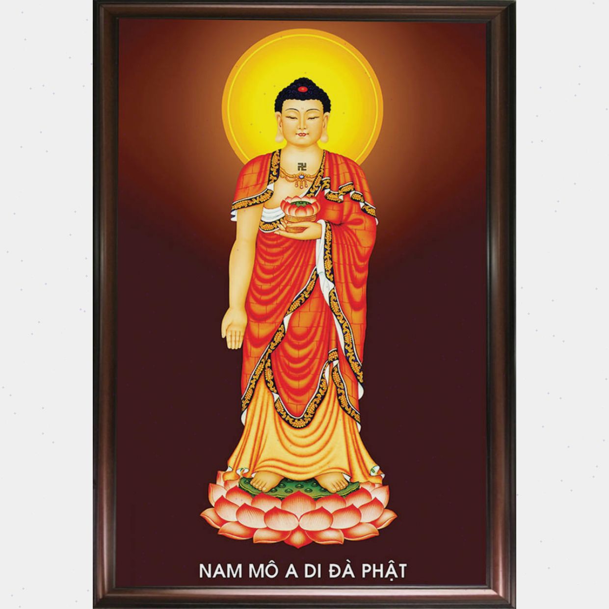Độc quyền tranh Phật A Di Đà TP023 sơn dầu chất lượng cao 
