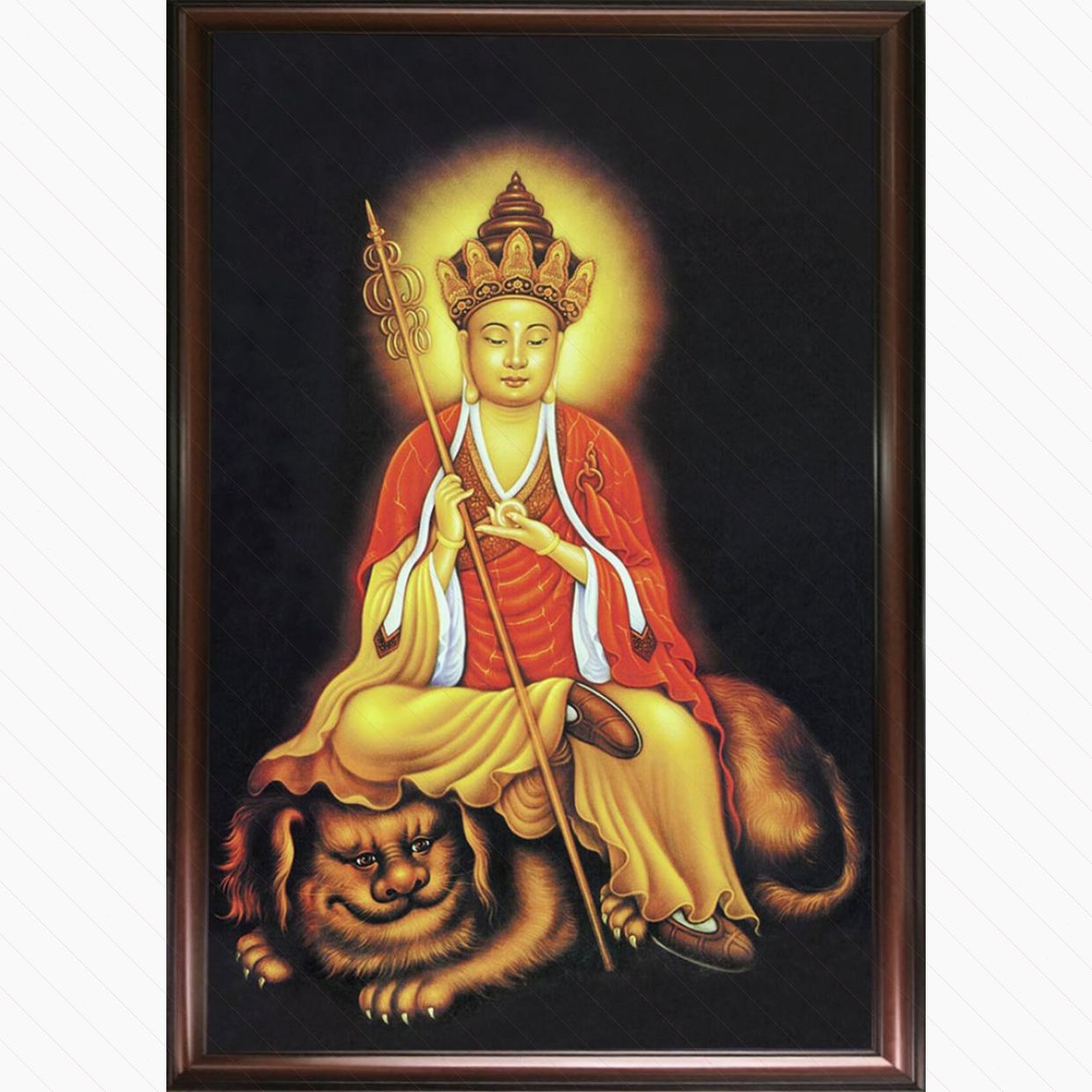 Tranh Phật Địa Tạng Dương Bổ Tát đẹp TP021 tranh sơn dầu 100% canvas 