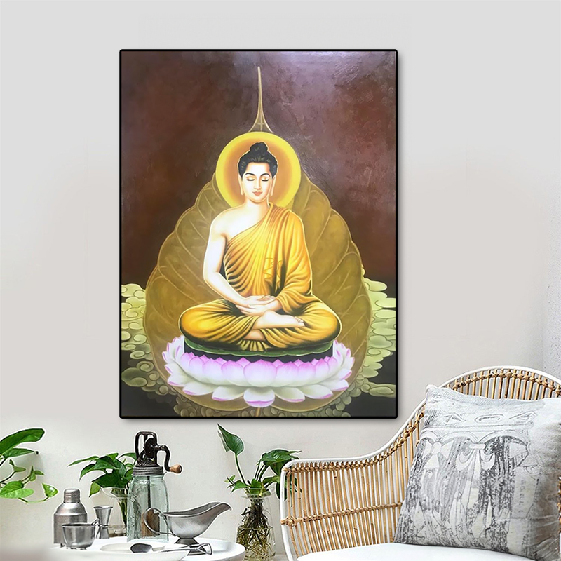 Tranh Sơn Dầu Phật Giao Bổn Sư STT318 Chất Lượng Cao Giá Tốt