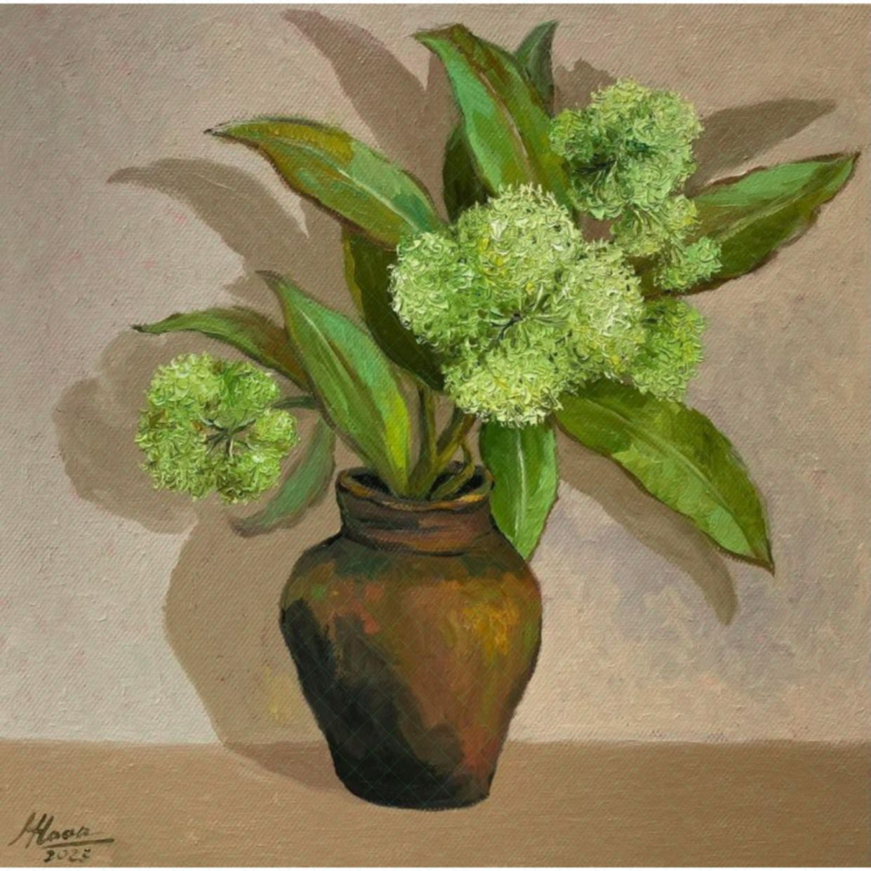 Tranh Sơn Dầu Một Chút Thu 60x60cm Nghệ Thuật Độc Bản 