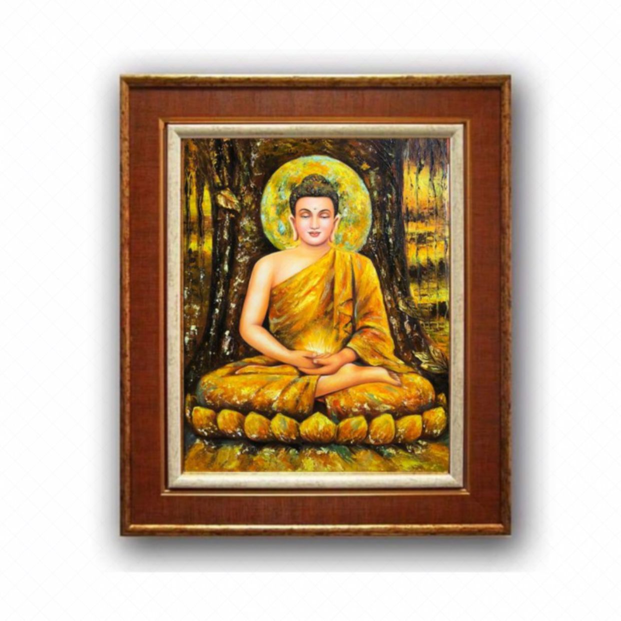 Tranh Phật Giáo Giác Ngộ 60x80cm Sơn Dầu Sang Trọng 