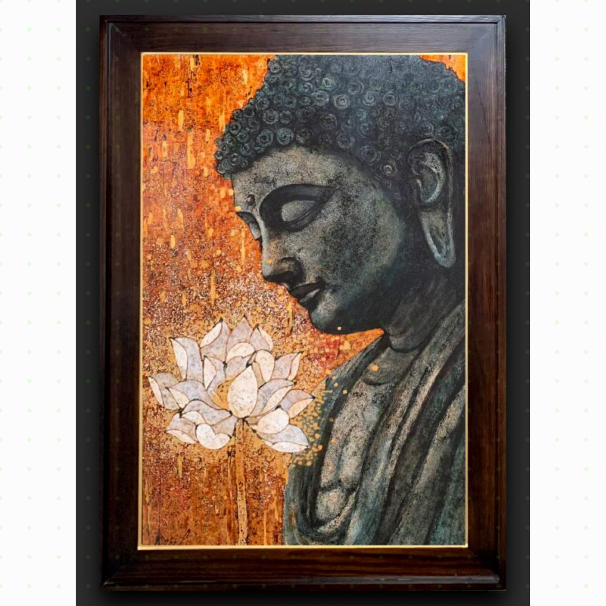 Tranh Sơn Mài Tâm Khởi Độc Bản Chất Lượng Cao Kích Thước 60x90cm 