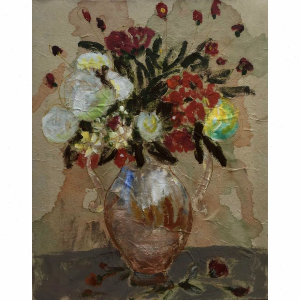 Tranh Hoa Bình Bông Acrylic 40x50cm Độc bản Họa sĩ 2024 