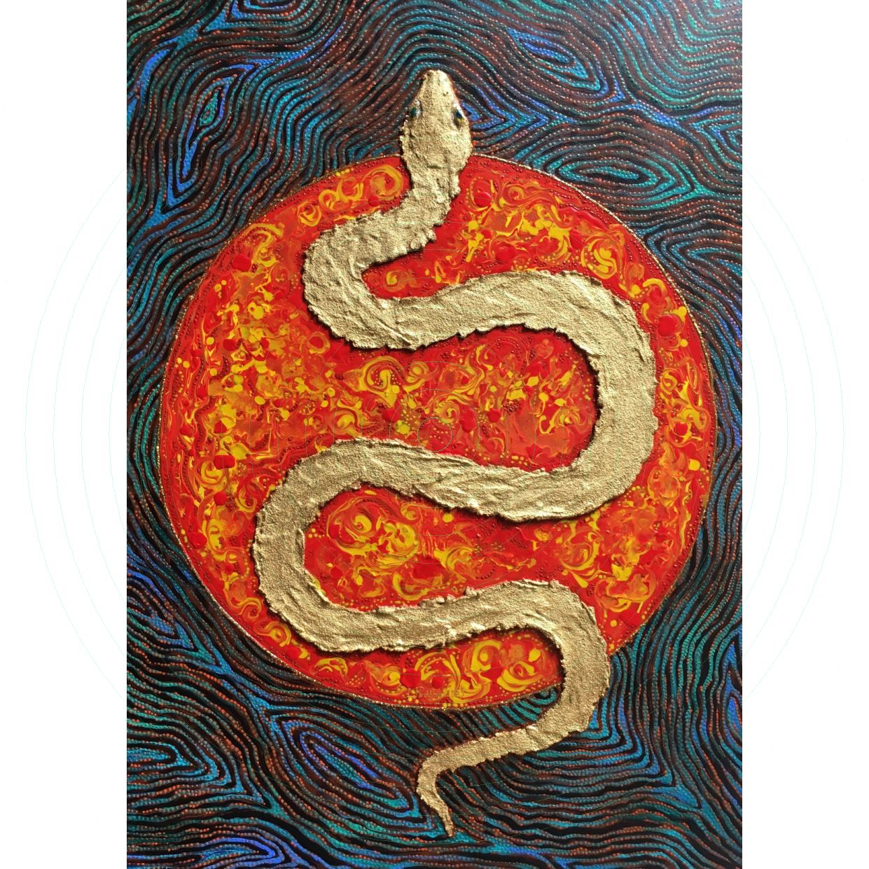 Tranh nghệ thuật độc bản 50x70cm acrylic cát canvas đẹp 